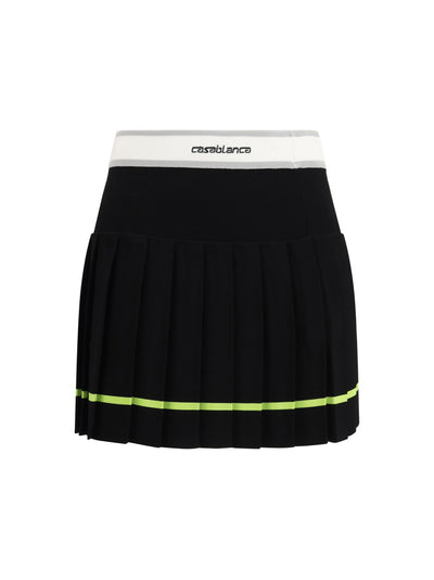 striped pleated skirt