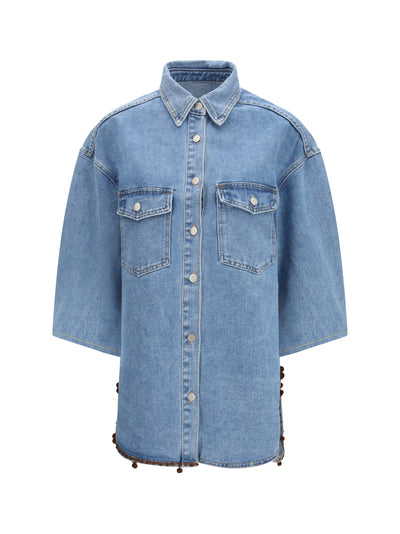 denim jacket with sequin details
