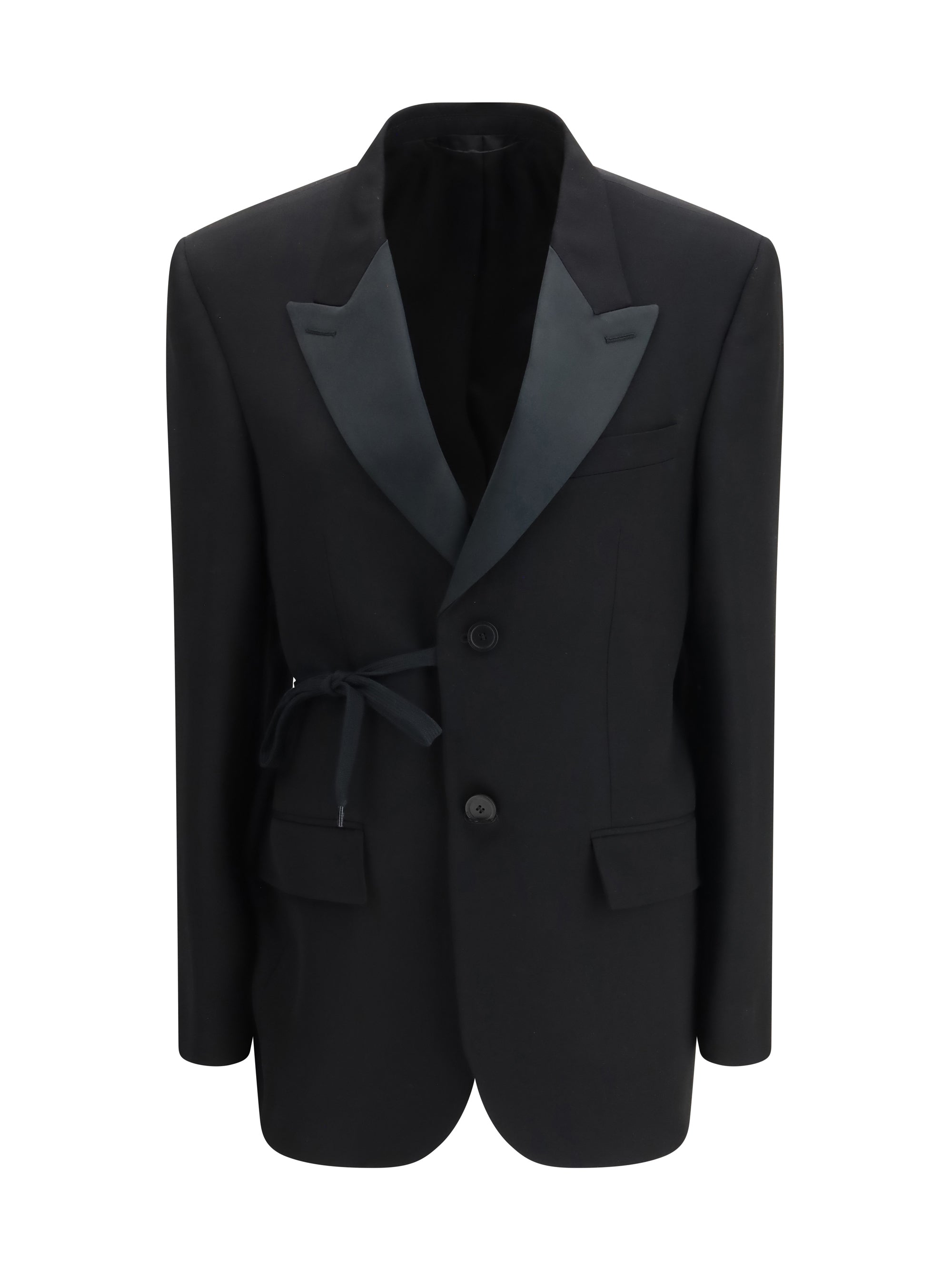 BALENCIAGA 36 wrap tailored jacket