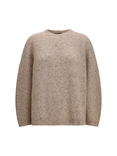 bouclé yarn sweater with lurex