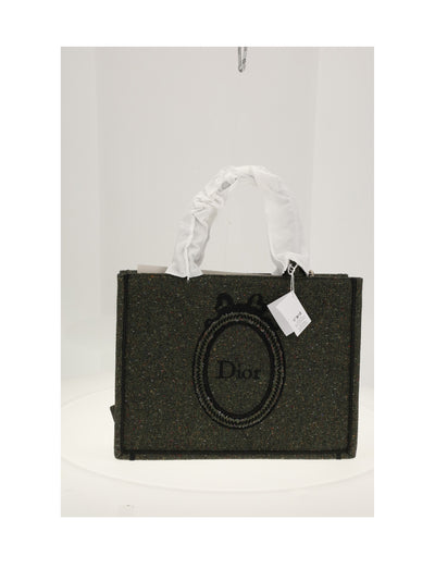 dior book tote medium tweed sequins emb