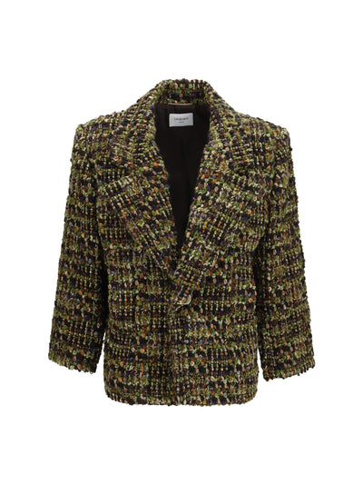 tweed single-breasted jacket