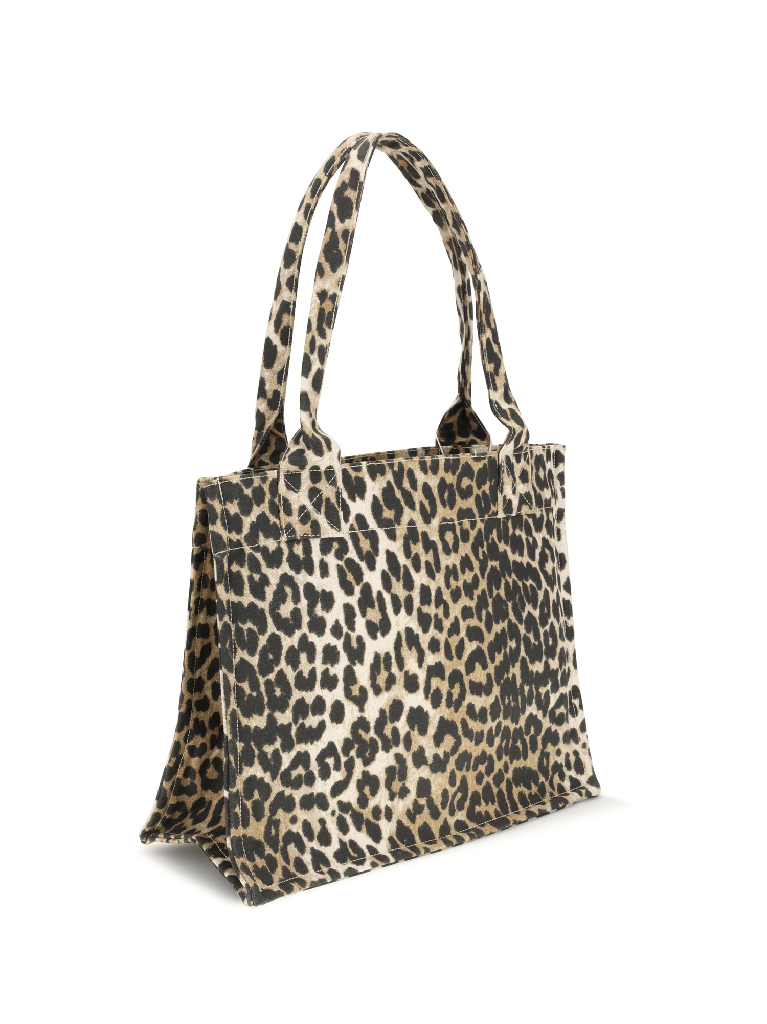 GANNI OS leopard print tote bag