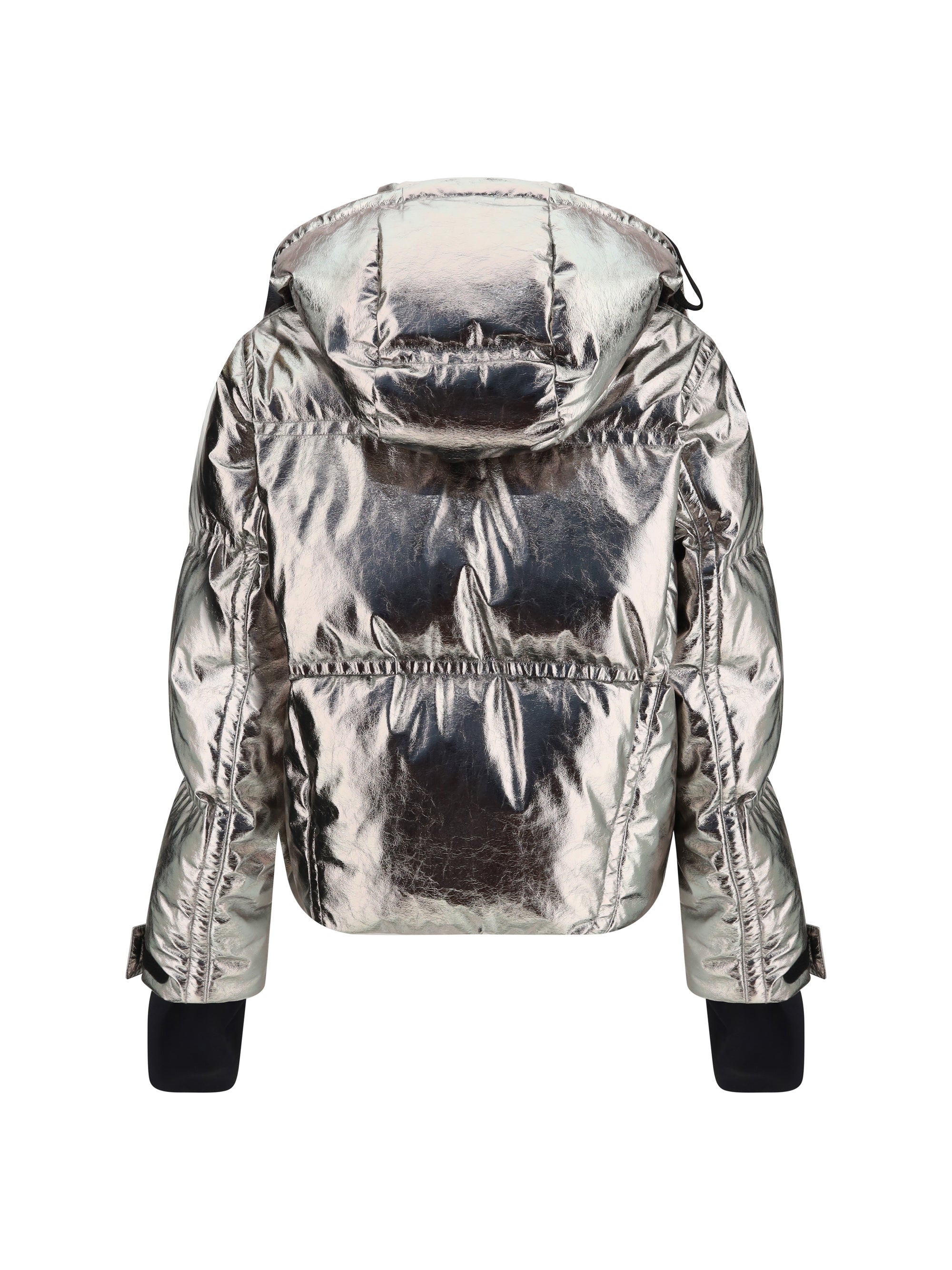 MONCLER GRENOBLE 2 calaque metallic hooded down ski jacket