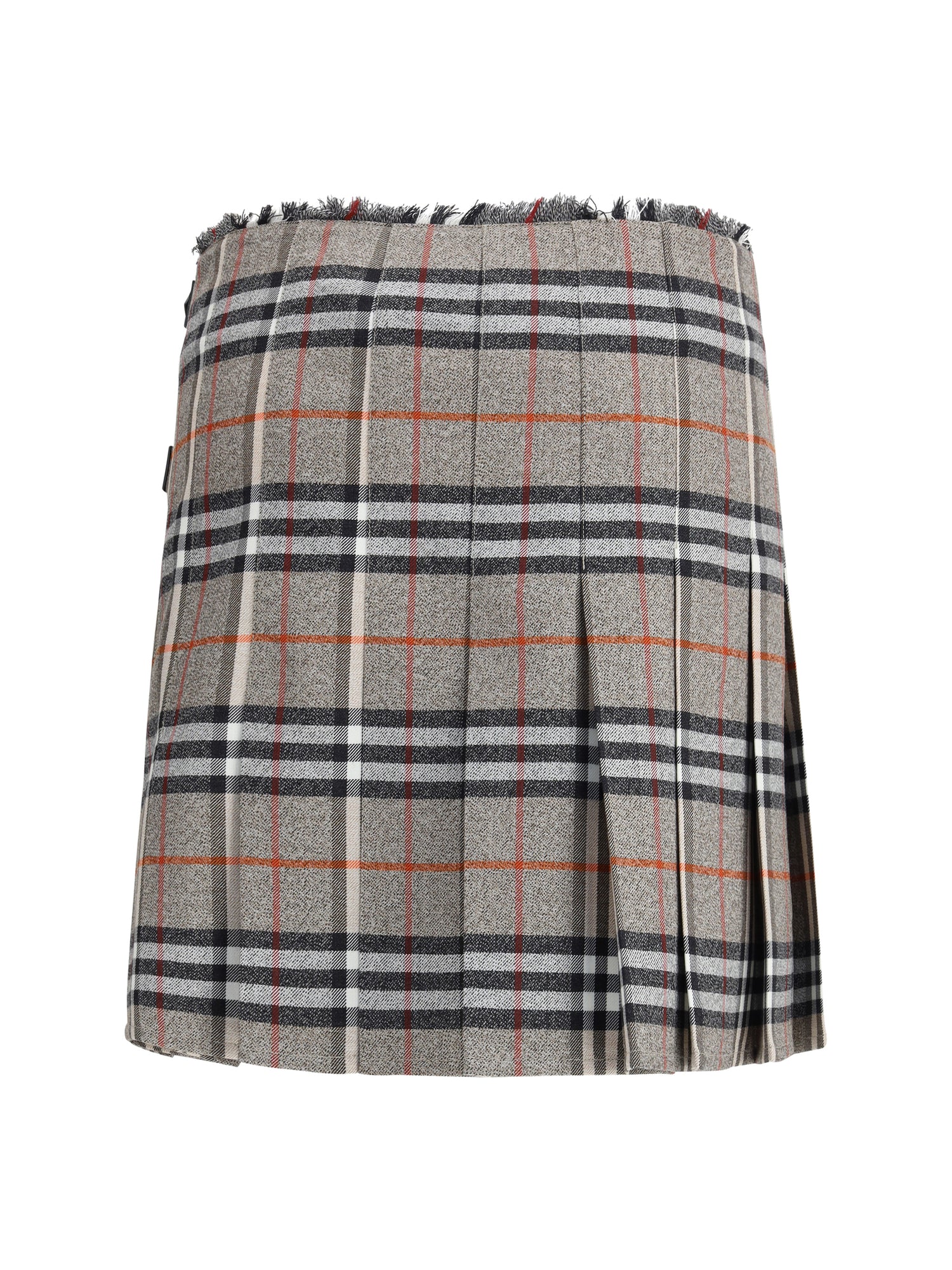BURBERRY 6 check archive wool miniskirt