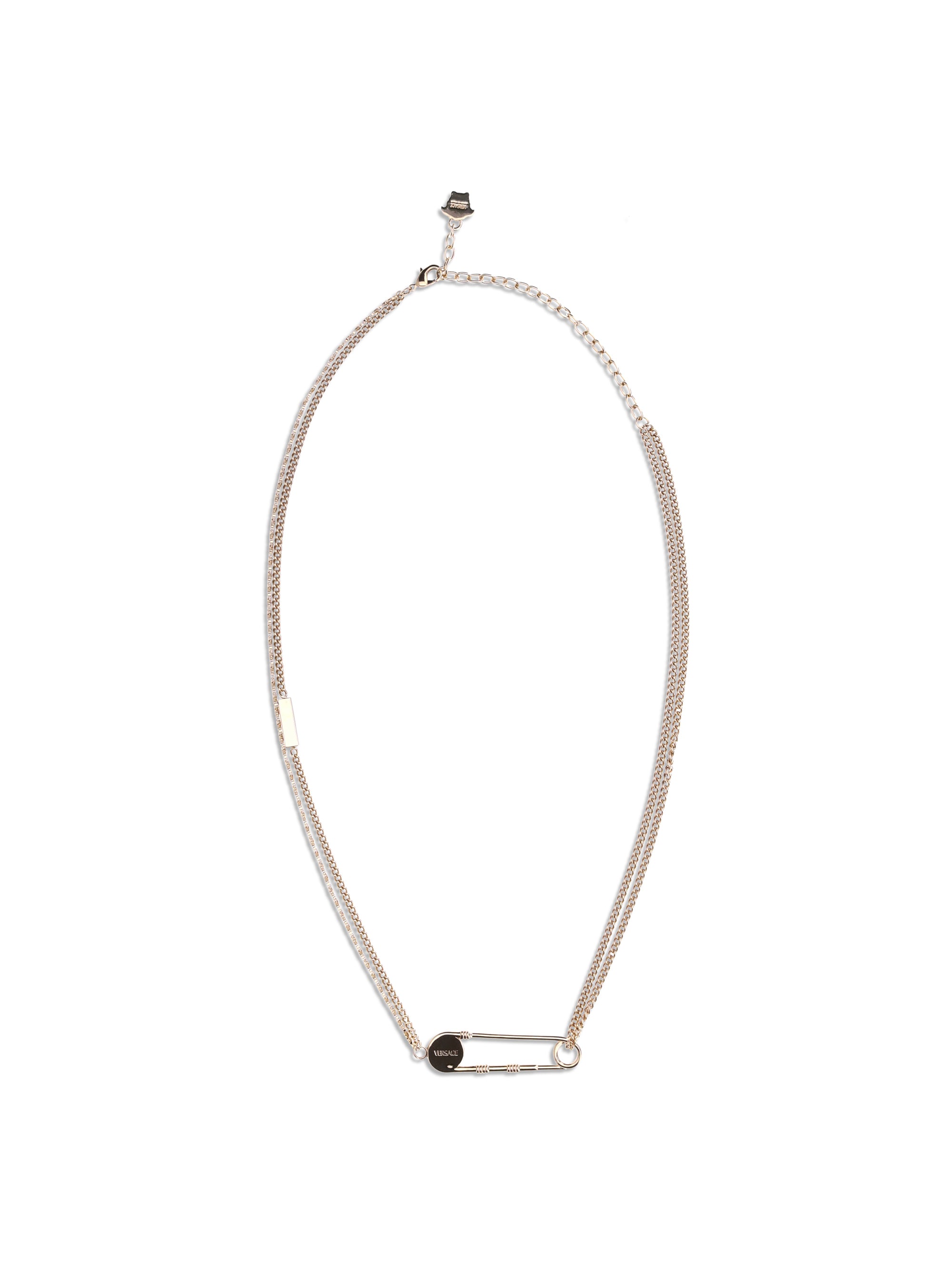 VERSACE OS safety pin necklace