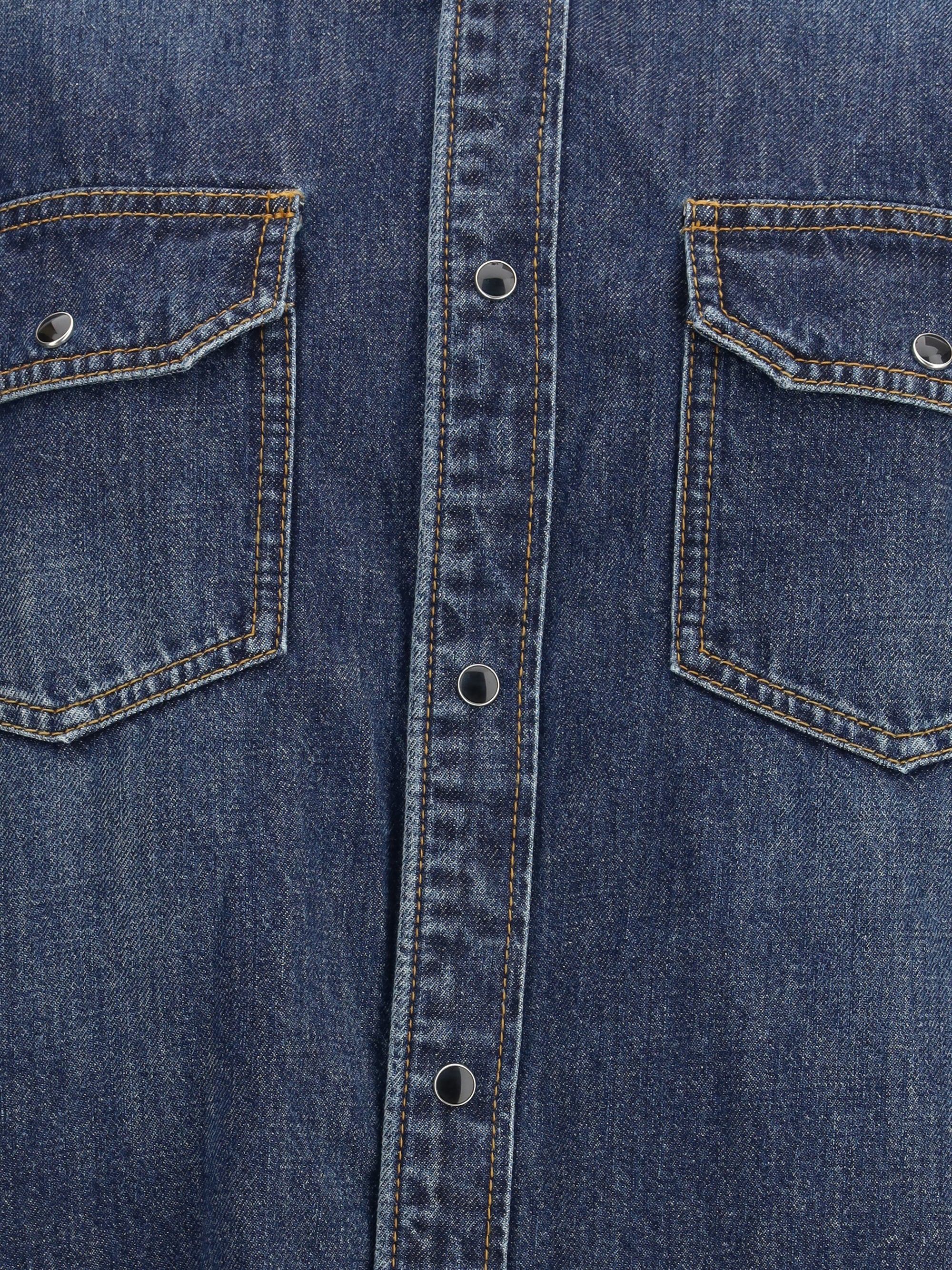 SACAI 2 denim and satin shirt