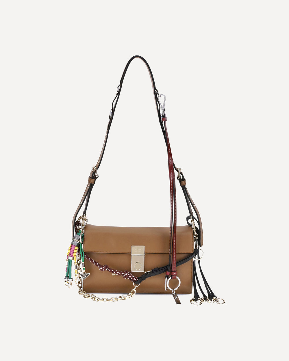 Prada Soft Sound Small Shoulder Bag Brown