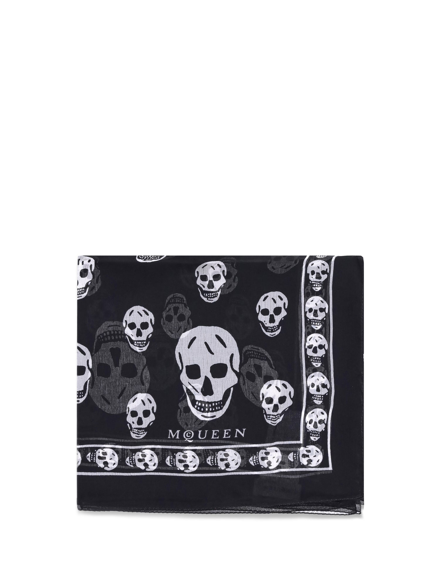 ALEXANDER MCQUEEN OS silk skull scarf