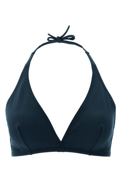 gang duni triangle bikini top in peau douce* fabric