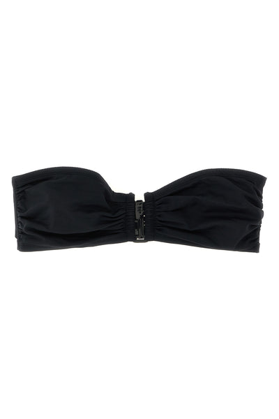 show bikini top in peau douce* fabric