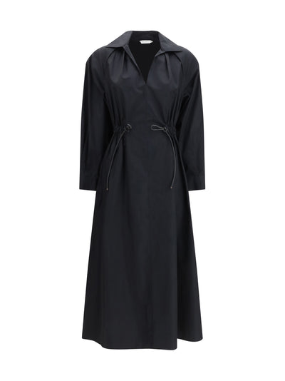 pedaggi midi dress in cotton poplin
