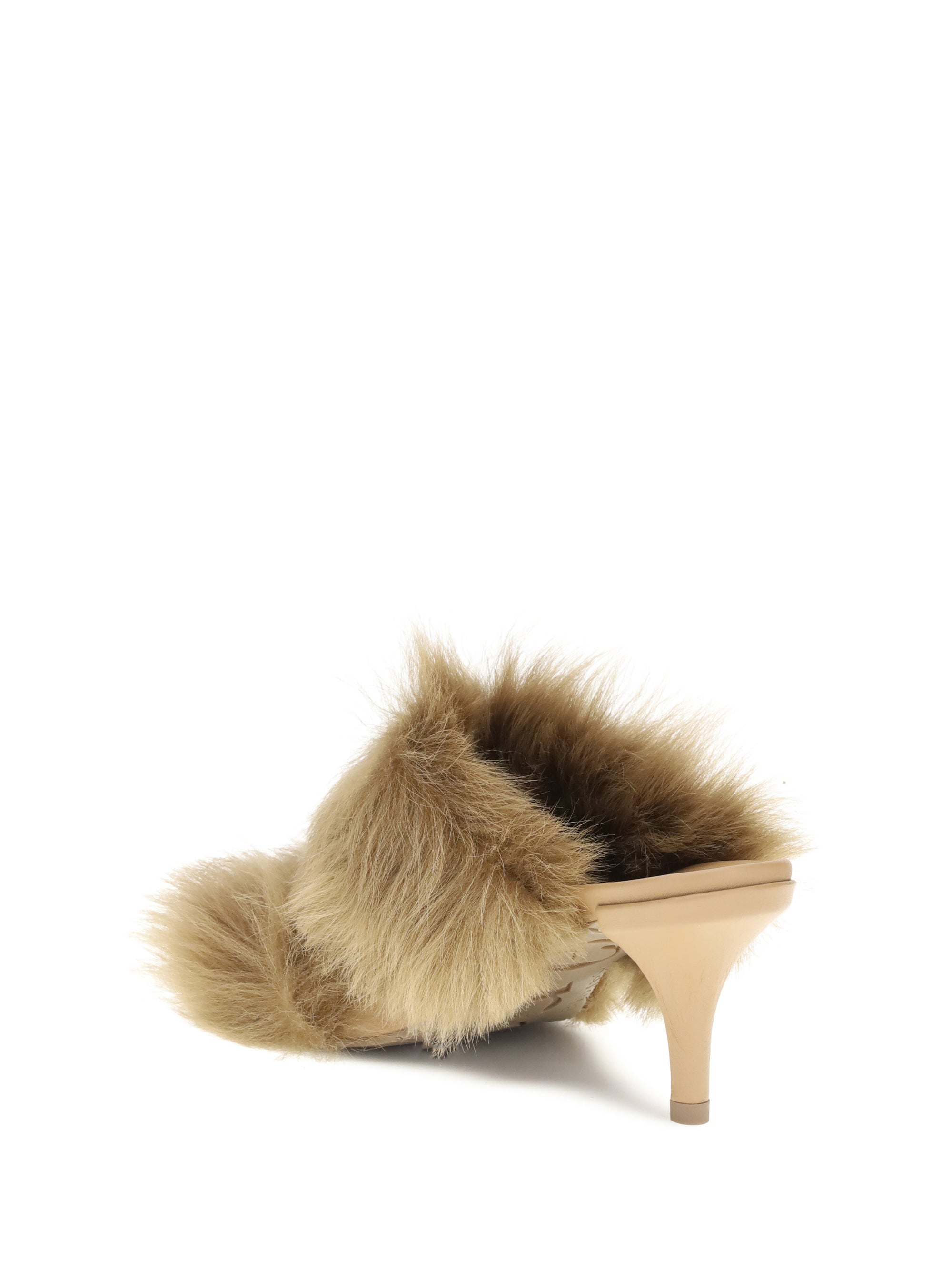 PEDRO GARCIA 37 fur-trimmed mules sandals
