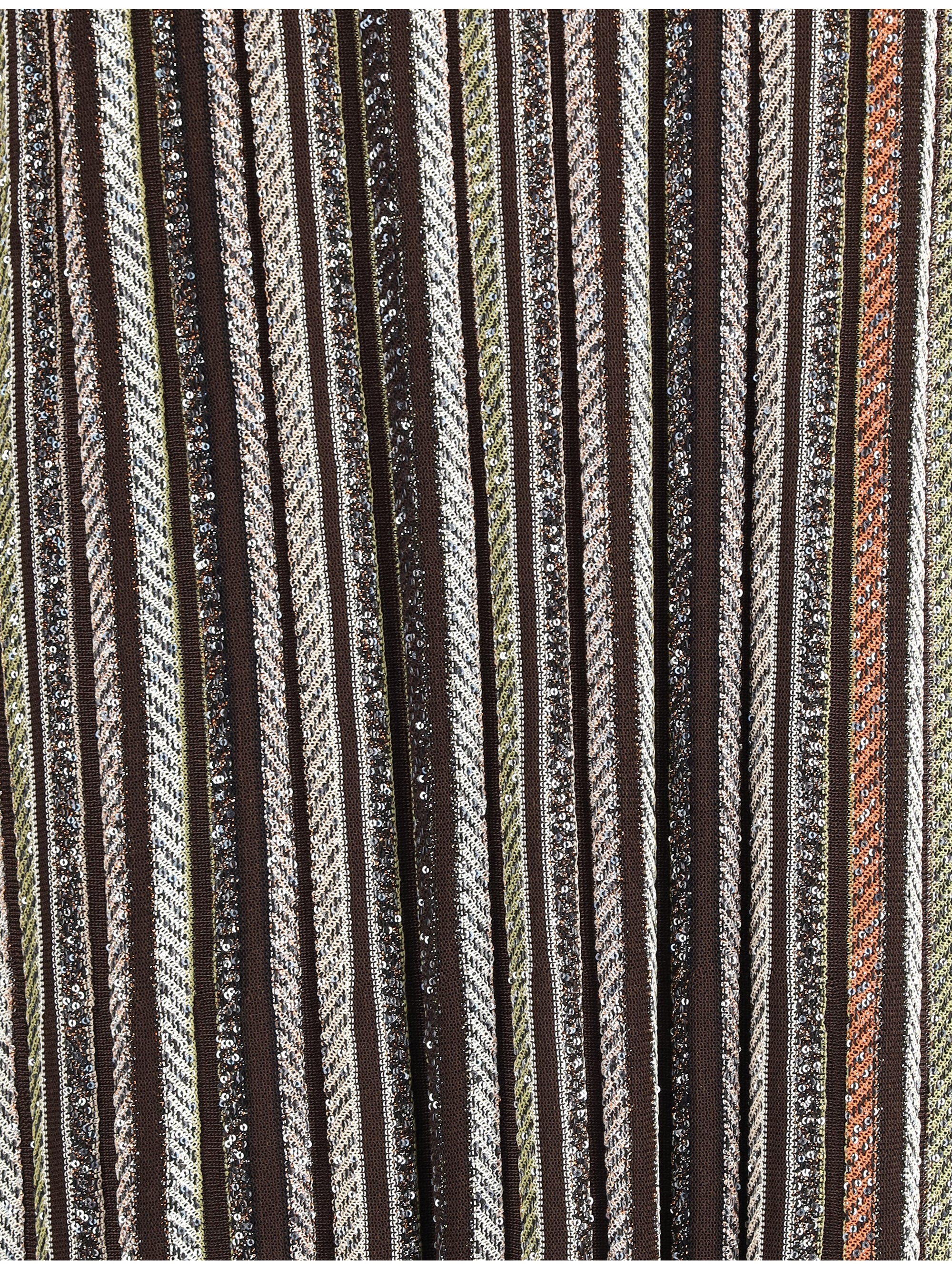 MISSONI 42 striped long dress with sequins