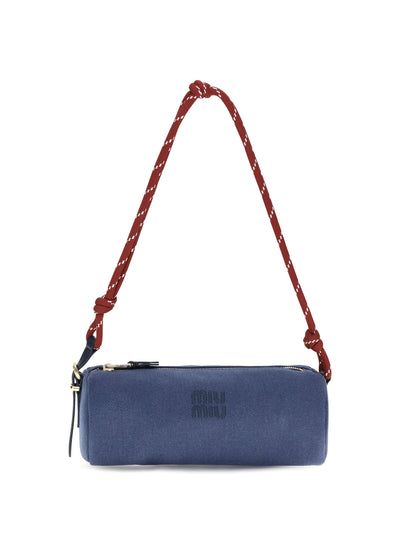 embroidered logo shoulder bag