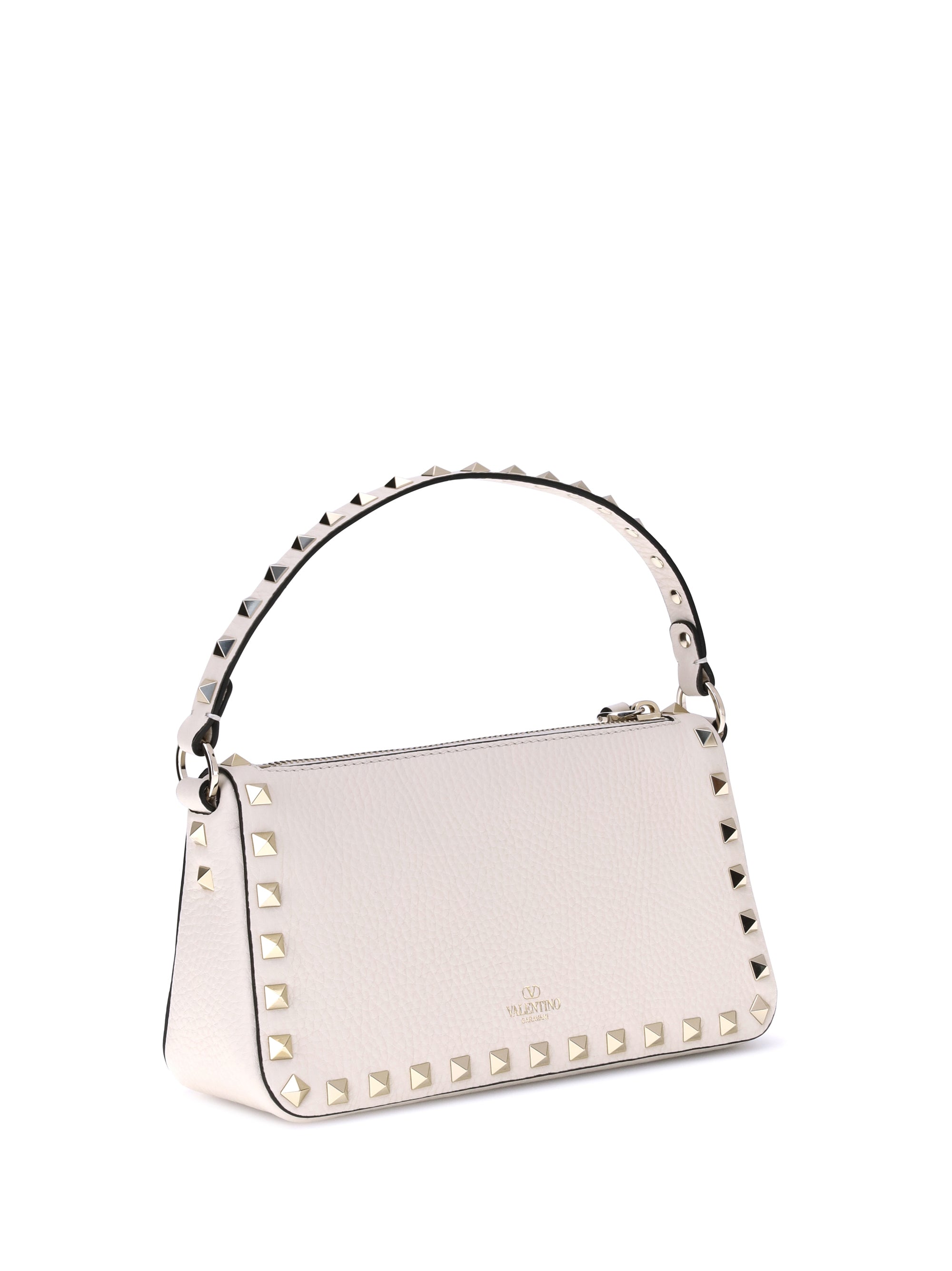 rockstud zip-up shoulder bag