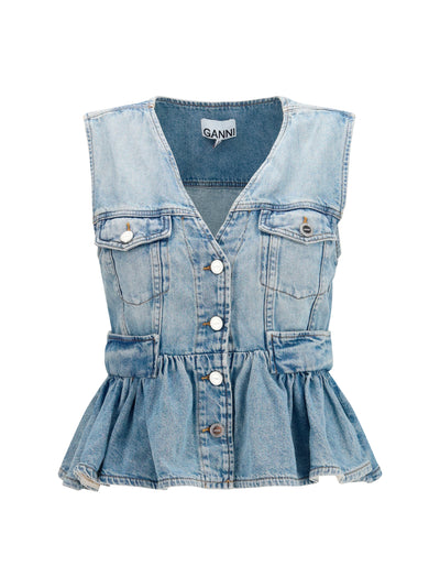 lightweight denim vest