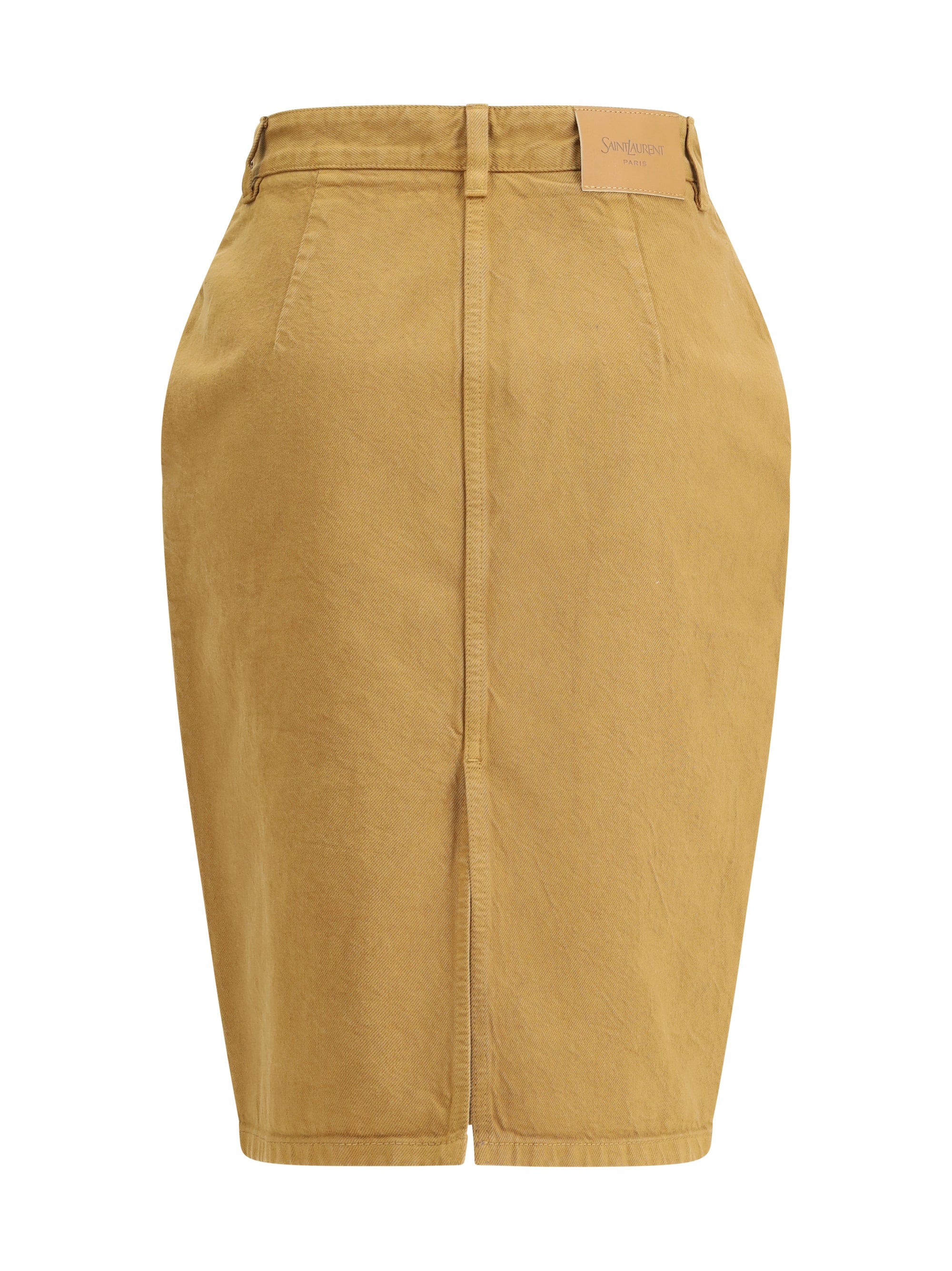 SAINT LAURENT 25 denim pencil skirt