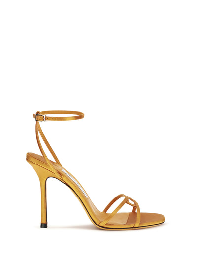 leo sandals in satin