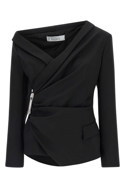 wool canvas blazer