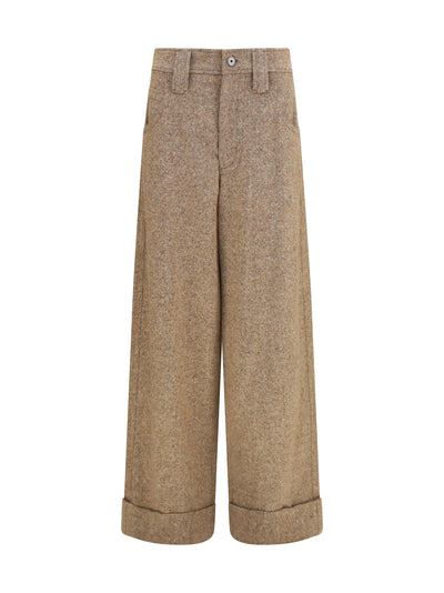 tailored wool-blend pants