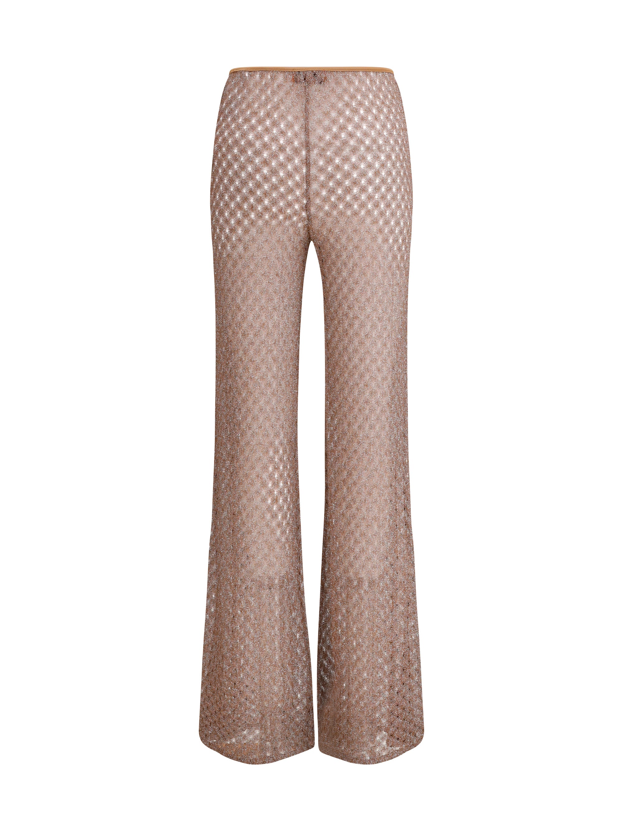 MISSONI 42 flared knit trousers with lamé