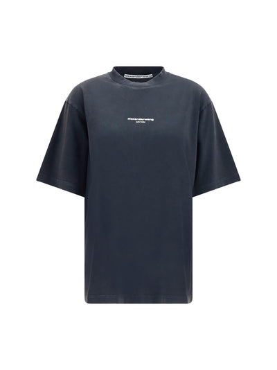 short-sleeve t-shirt with central logo print
