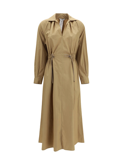 pedaggi midi dress in cotton poplin