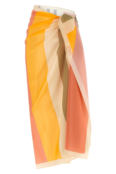 croquant skirt in rayure berlingot patterned silk cotton