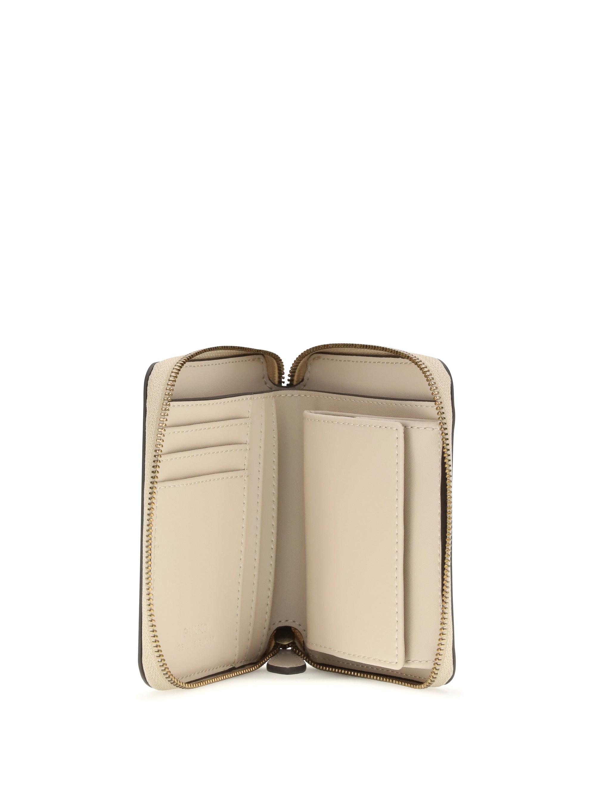 PINKO OS leather zip-around wallet