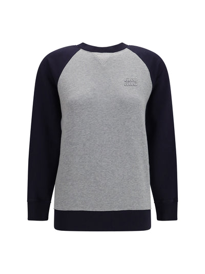 bicolor crewneck sweatshirt