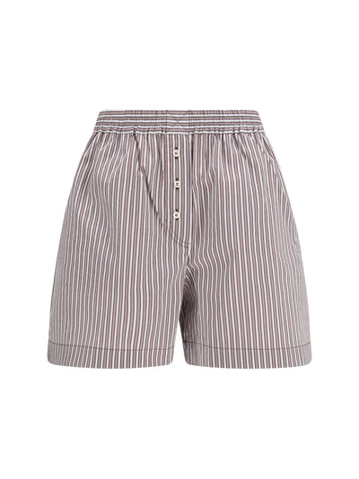 striped silk shorts