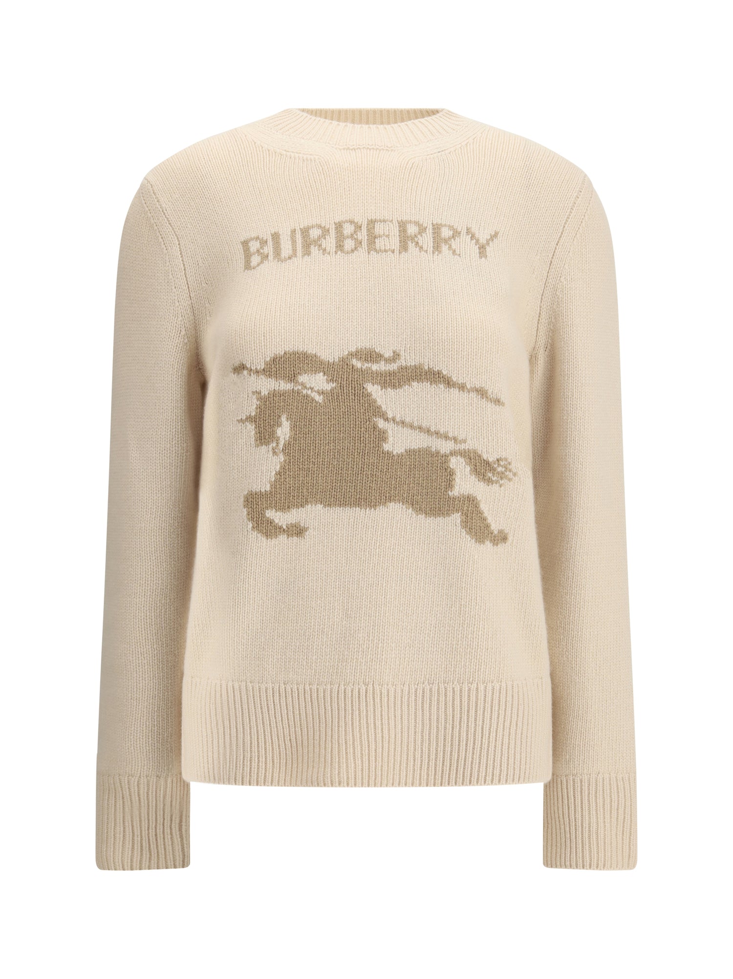 BURBERRY L equestrian knight wool sweater