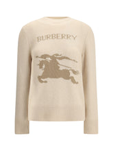 BURBERRY L equestrian knight wool sweater