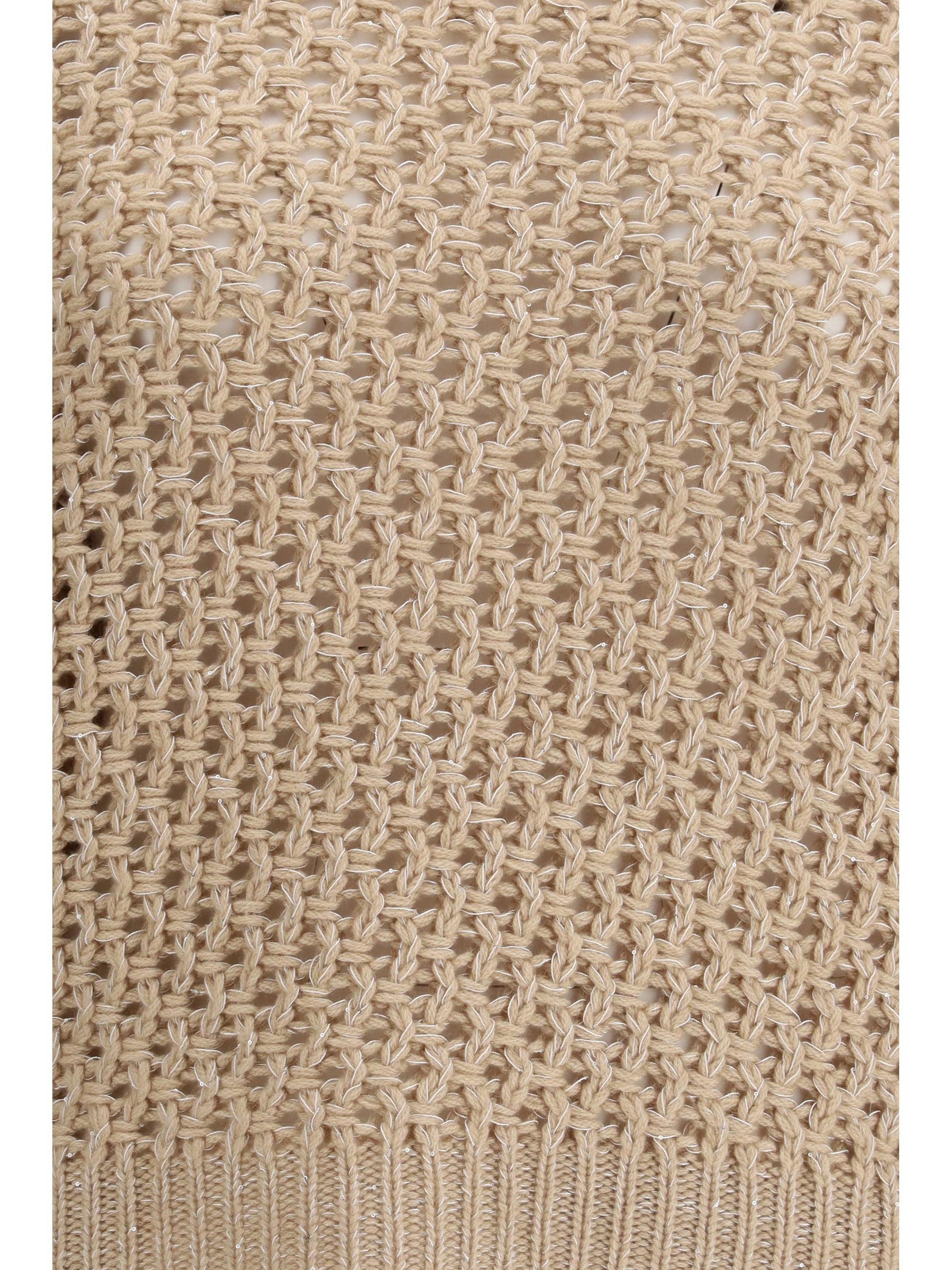 FABIANA FILIPPI 40 jumper crafted from platinum yarn with micro sequins