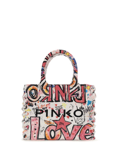 multicolored canvas tote bag