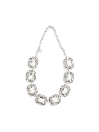 silver crystal necklace