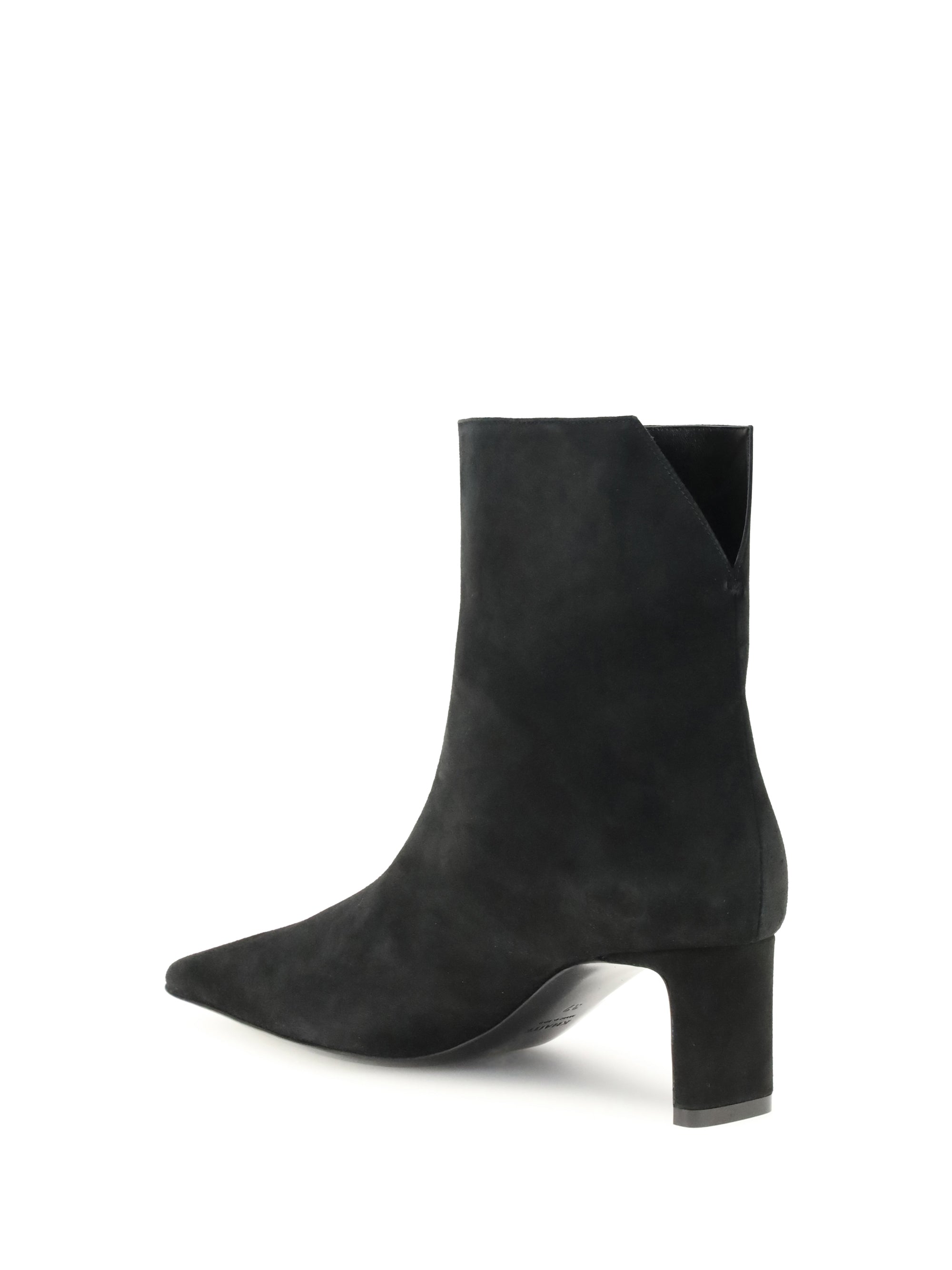 KHAITE 36 suede ankle boots