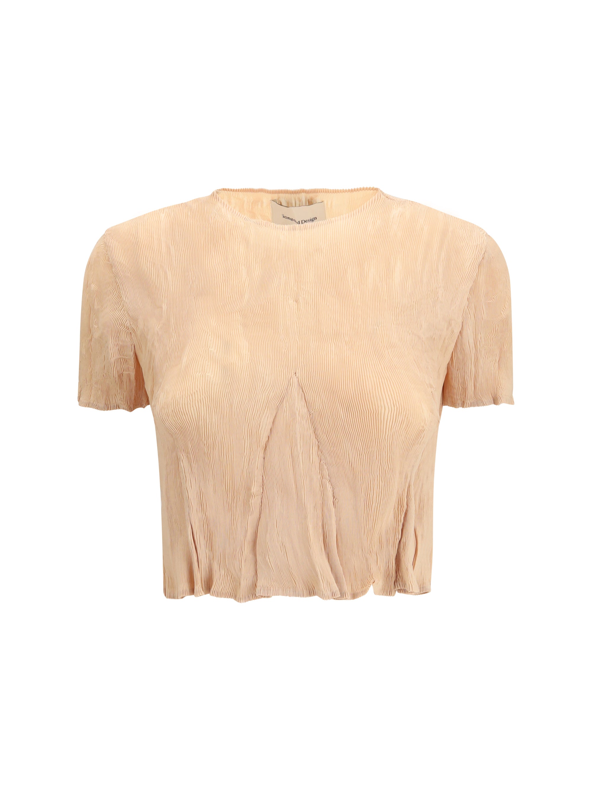 GONGDID DESIGN OS short-sleeved pleated top