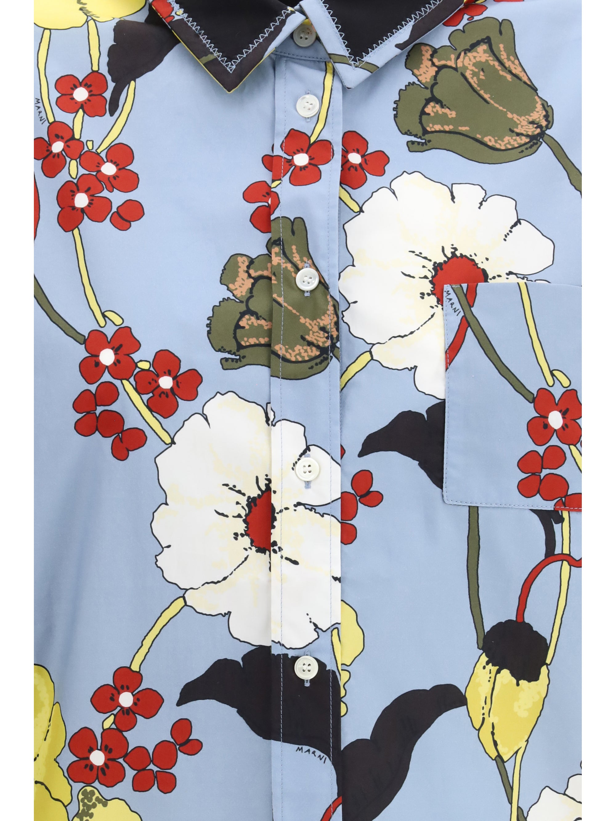 MARNI 42 floral-print shirt