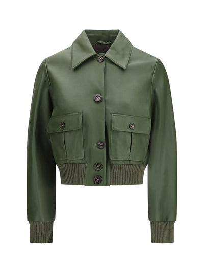 cropped nappa valstarino jacket