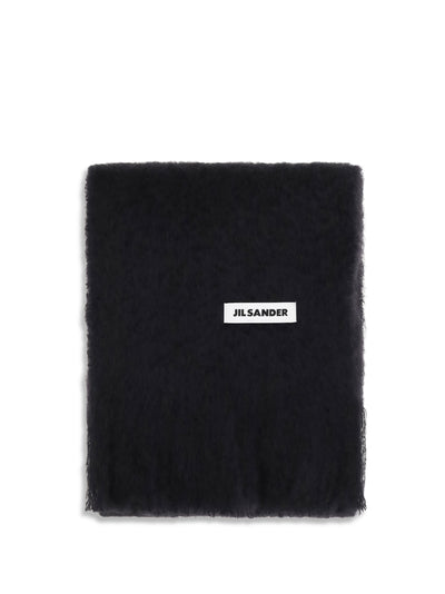 wool scarf with logo