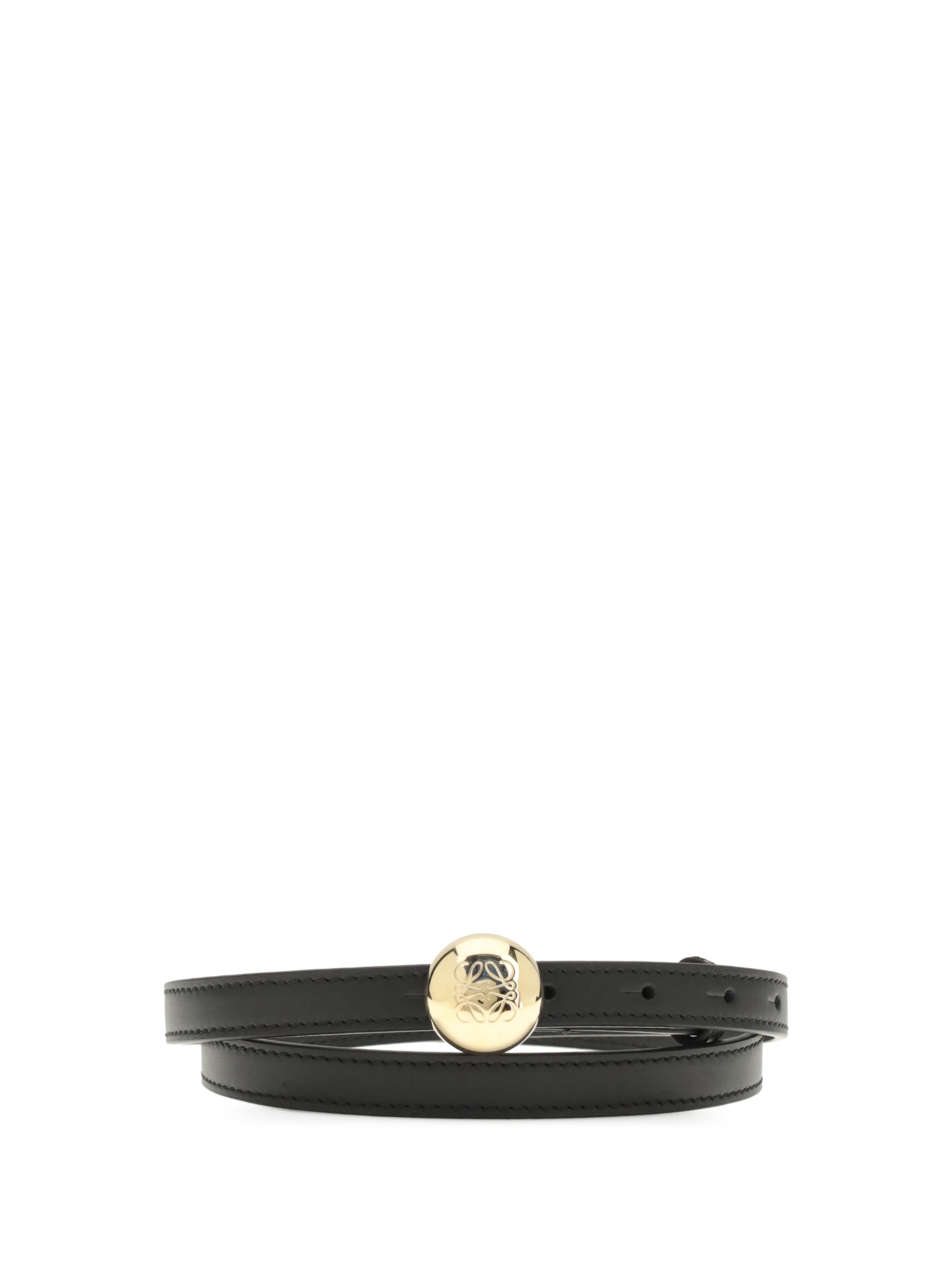 LOEWE 80 leather pebble belt