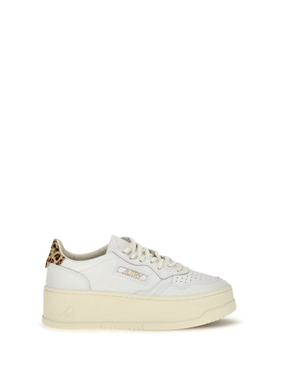 medalist platform leather sneakers