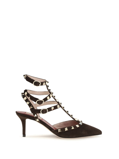 rockstud suede pumps