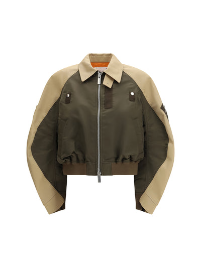 cotton and nylon bomber jacke
