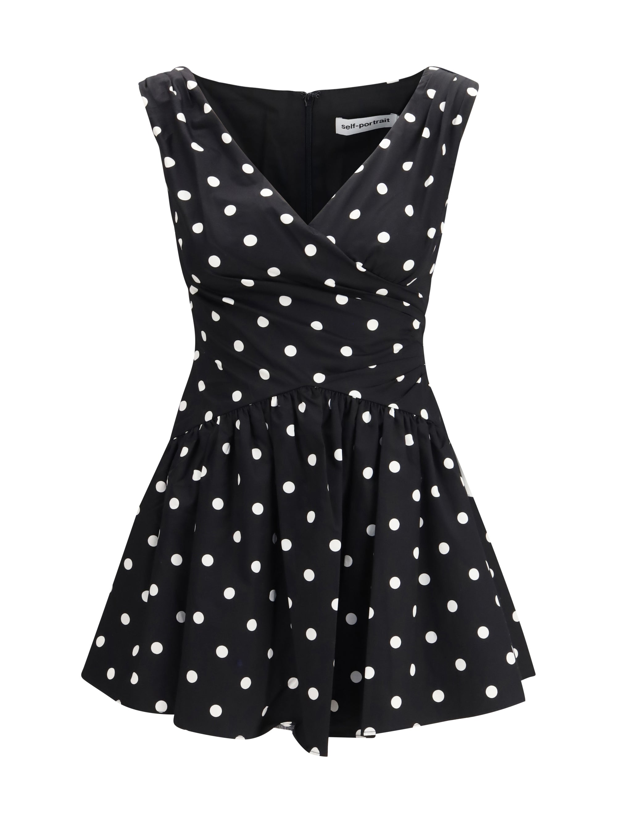 SELF-PORTRAIT 6 polka dot cotton mini dress