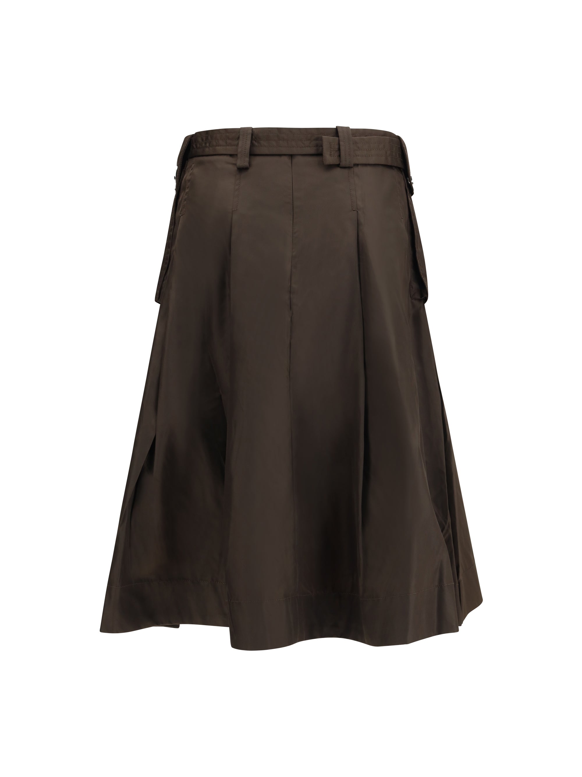 GANNI 34 duchesse nylon pleated skirt