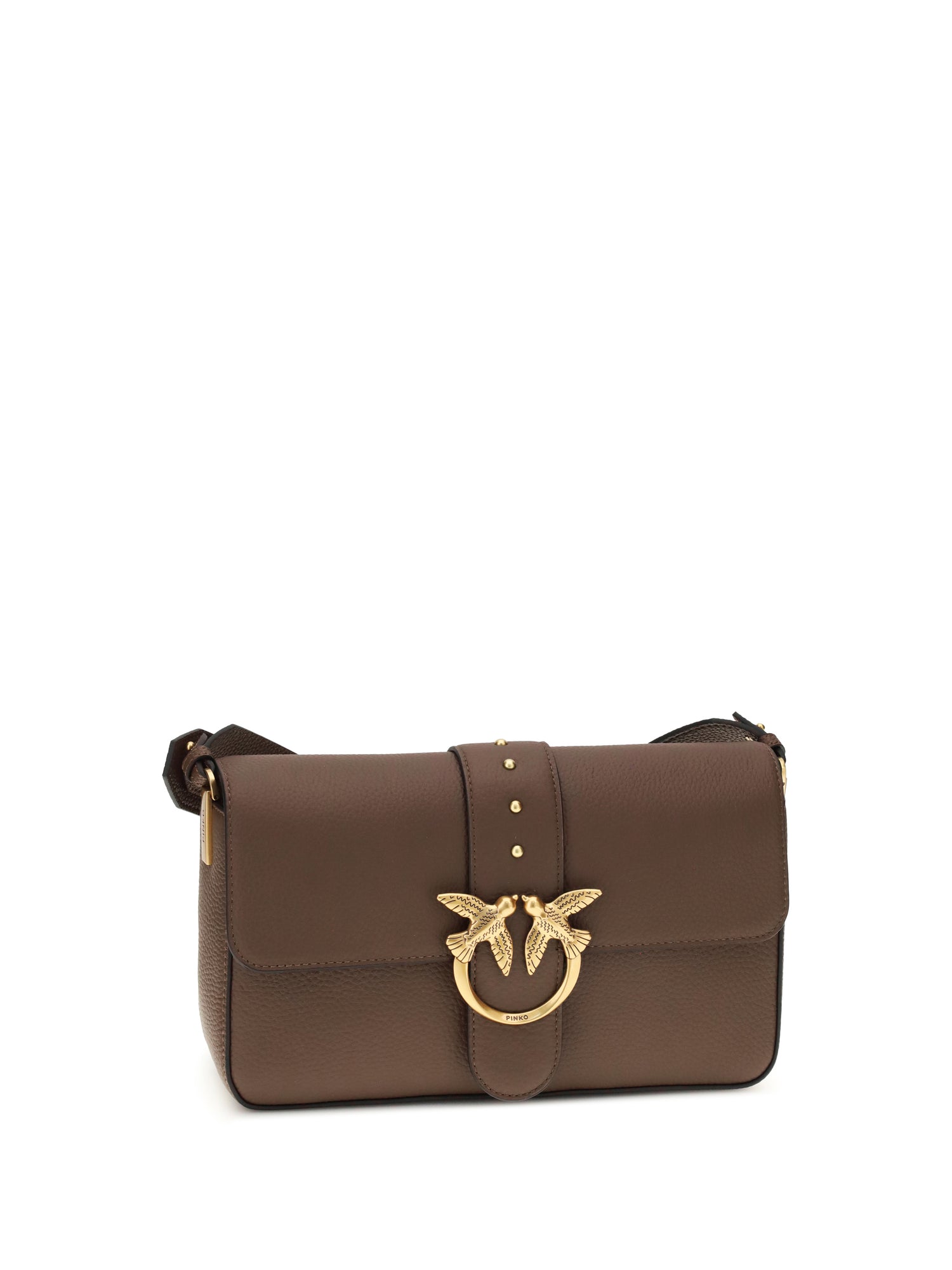 PINKO OS love leather shoulder bag