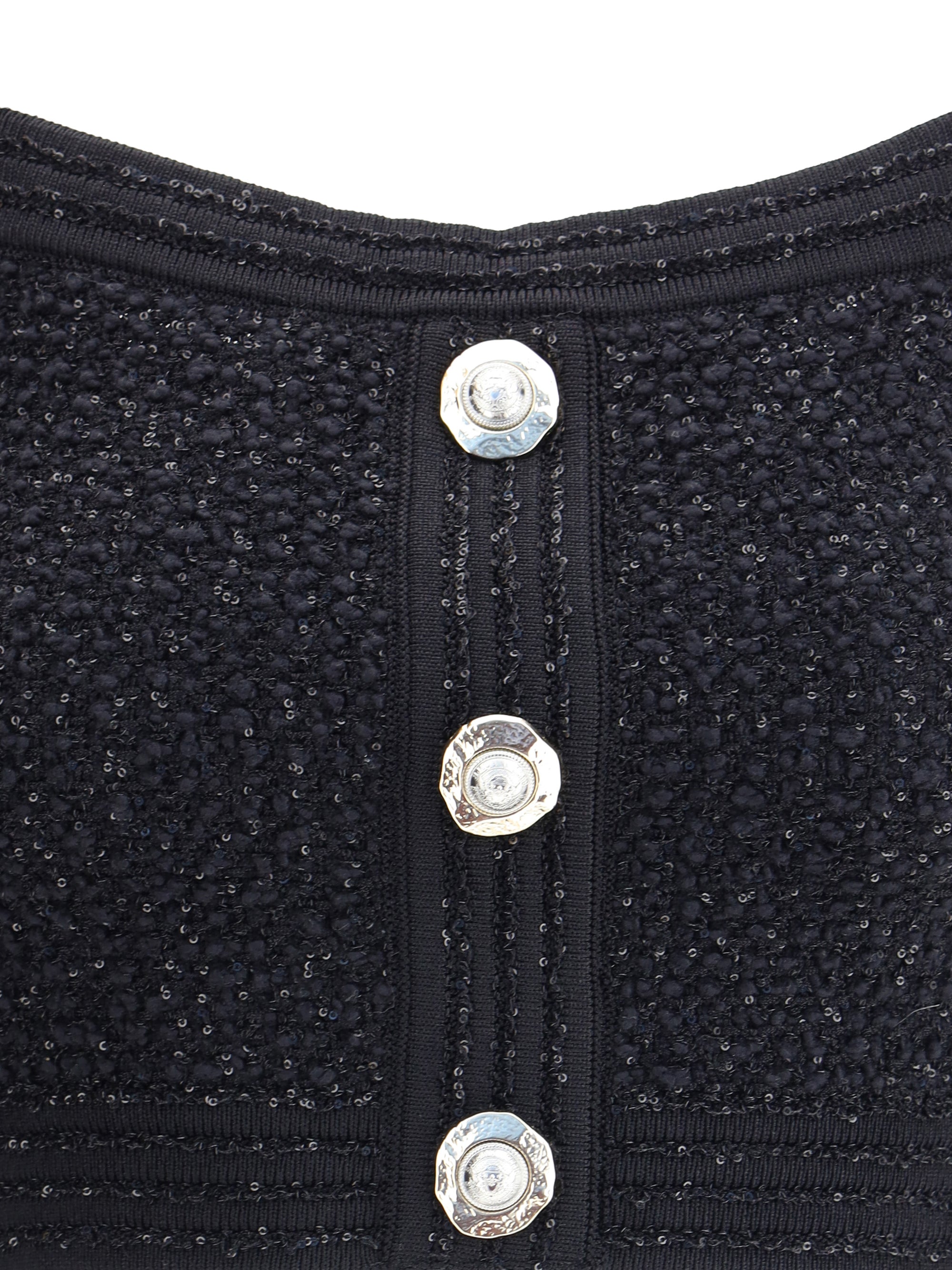 BALMAIN 34 tweed crop top